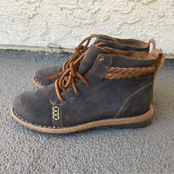 Born Temple Rust Suede Leather Ankle Boots Women’s 6 Boho F32529 - Picture 4 of 14